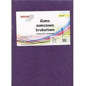 Guma zamszowa A5 10 kol. brokat samoprzylepna GK510B BREWIS Guma zamszowa A5 10 kol. brokat samoprzylepna GK510B BREWIS