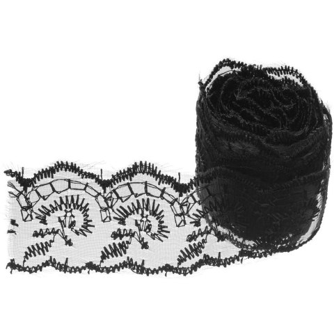 Koronka 3.8cmx2m czarna KOR38-6 BREWIS Koronka 3.8cmx2m czarna KOR38-6 BREWIS
