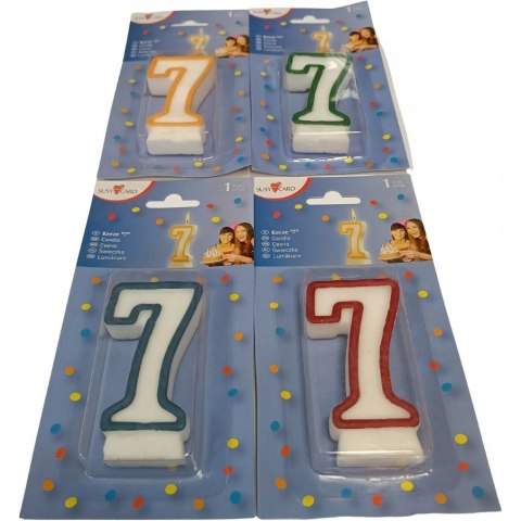 Świeczka jubileuszowa cyfra 7 na urodziny tort 0011142635 HERLITZ Świeczka jubileuszowa cyfra 7 na urodziny tort 0011142635 HERLITZ