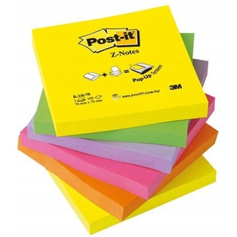 Bloczek samoprzylepny 76x76mm 100k neonowe (6szt) POST-IT Z-Notes R330-NR UU009543198 3M Bloczek samoprzylepny 76x76mm 100k neonowe (6szt) POST-IT Z-Notes R330-NR UU009543198 3M
