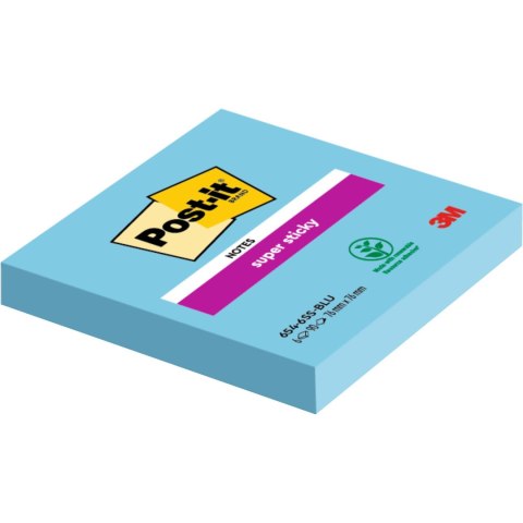 Bloczek samoprzylepny 76x76mm 90k niebieski Super Sticky POST-IT 654-6SS-EB 3M Bloczek samoprzylepny 76x76mm 90k niebieski Super Sticky POST-IT 654-6SS-EB 3M