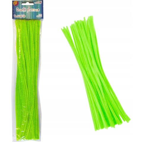 Druty pluszowe 30cm jasno zielone (neonowe) DPK-06 ALIGA Druty pluszowe 30cm jasno zielone (neonowe) DPK-06 ALIGA