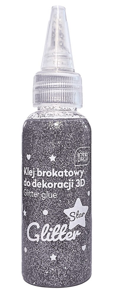 Klej brokatowy do dekoracji 3D 50ml STAR 12szt. INTERDRUK Klej brokatowy do dekoracji 3D 50ml STAR 12szt. INTERDRUK