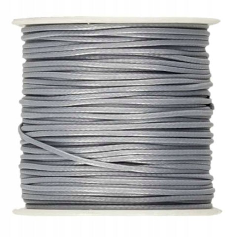 Sznurek bawełniany woskowany 1mm*25m srebrny SBW3 BREWIS Sznurek bawełniany woskowany 1mm*25m srebrny SBW3 BREWIS