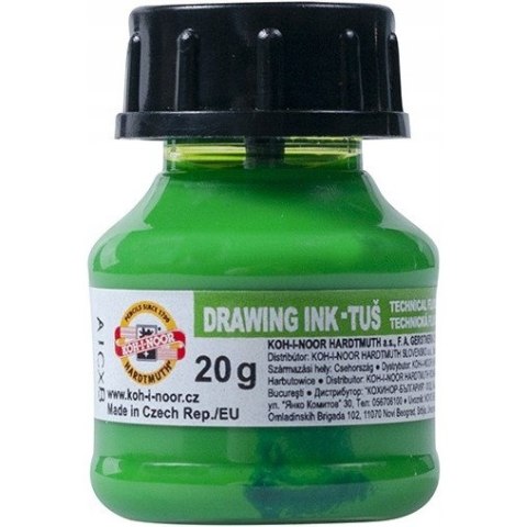 Tusz kreślarski fluo zielony 1417905 20g KOH-I-NOOR Tusz kreślarski fluo zielony 1417905 20g KOH-I-NOOR
