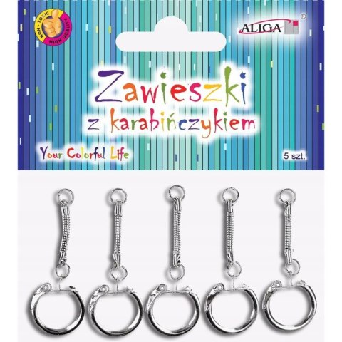 Zawieszki z karabińczykiem (5 sztuk) PH-5631 ALIGA Zawieszki z karabińczykiem (5 sztuk) PH-5631 ALIGA