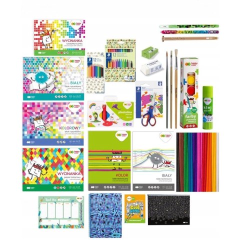 Zestaw wyprawka szkolna PREMIUM KIDS HA 3SET BTS4 HAPPY COLOR Zestaw wyprawka szkolna PREMIUM KIDS HA 3SET BTS4 HAPPY COLOR