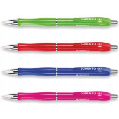 Długopis automatyczny SORENTO COLOUR niebieski 0.7mm mix kolor PENMATE TT7499 Długopis automatyczny SORENTO COLOUR niebieski 0.7mm mix kolor PENMATE TT7499