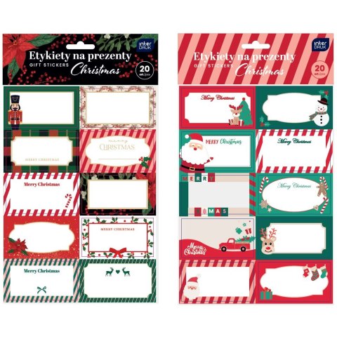 Etykiety na prezenty 20szt. CHRISTMAS INTERDRUK Etykiety na prezenty 20szt. CHRISTMAS INTERDRUK
