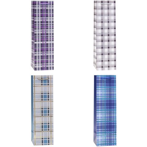 Torebka prezentowa 11x38x11cm na butelkę TBG-24174-HS-BB ROZETTE Torebka prezentowa 11x38x11cm na butelkę TBG-24174-HS-BB ROZETTE