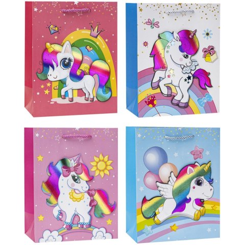 Torebka prezentowa 18x23x8cm TD-23183-3D-A5 ROZETTE Torebka prezentowa 18x23x8cm TD-23183-3D-A5 ROZETTE