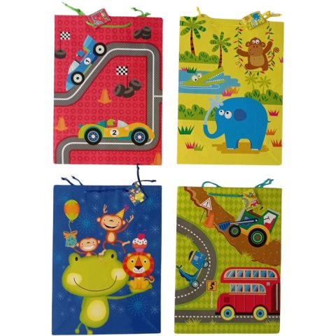 Torebka prezentowa 32x44x10cm JUMBO dziecięca ROZETTE Torebka prezentowa 32x44x10cm JUMBO dziecięca ROZETTE