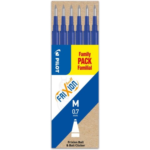 Wkład FRIXION 0,7mm niebieski (6szt) FAMILY PACK BLS-FR7-L-S6-E PILOT Wkład FRIXION 0,7mm niebieski (6szt) FAMILY PACK BLS-FR7-L-S6-E PILOT