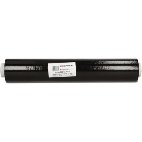 Folia stretch EMERSON 1,65kg netto 23mic czarna fol-str500/23/1.65c Folia stretch EMERSON 1,65kg netto 23mic czarna fol-str500/23/1.65c