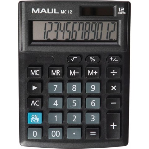 Kalkulator biurkowy COMPACT MC12 12-pozycyjny czarny 72658/90 ML MAUL Kalkulator biurkowy COMPACT MC12 12-pozycyjny czarny 72658/90 ML MAUL