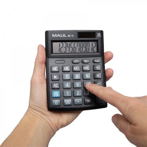 Kalkulator biurkowy COMPACT MC12 12-pozycyjny czarny 72658/90 ML MAUL Kalkulator biurkowy COMPACT MC12 12-pozycyjny czarny 72658/90 ML MAUL