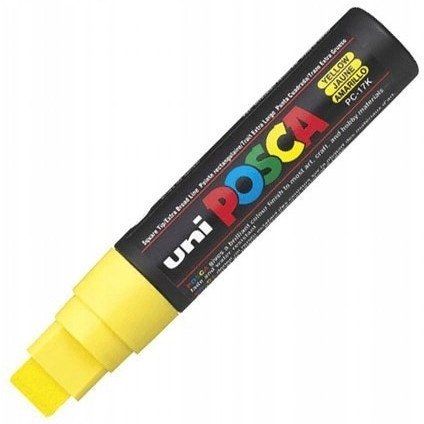 Marker z farbą plakatową UNI Posca PC-17K, żółty Marker z farbą plakatową UNI Posca PC-17K, żółty