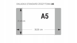 Okładki na zeszyty szkolne A5 kolorowe 50 sztuk 21,2x30,3cm OZK-01 BIURFOL