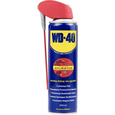 Preparat wielofunkcyjny/odrdzewiacz WD-40 250ml z aplikatorem Preparat wielofunkcyjny/odrdzewiacz WD-40 250ml z aplikatorem