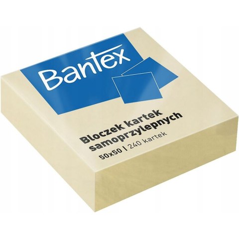 Karteczki samoprzylepne bloczek 50x50mm 240 kartek żółty 400086400 BANTEX Karteczki samoprzylepne bloczek 50x50mm 240 kartek żółty 400086400 BANTEX