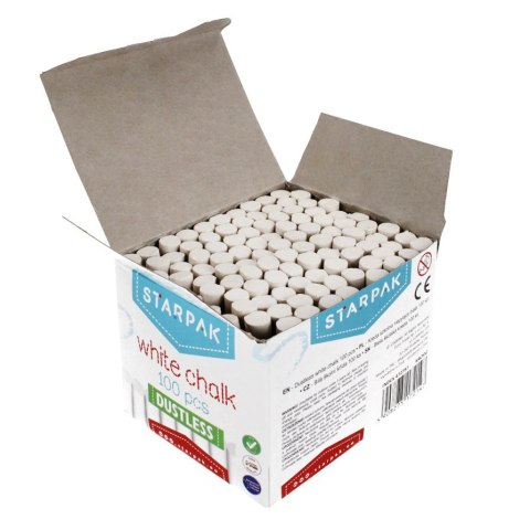 Kreda szkolna biała niepyląca (100szt.) STARPAK 472797 Kreda szkolna biała niepyląca (100szt.) STARPAK 472797