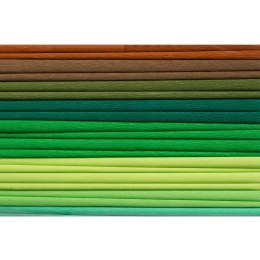 Bibuła 25x200cm mix zielony (10szt) 8kol 2521-MIX5 HAPPY COLOR