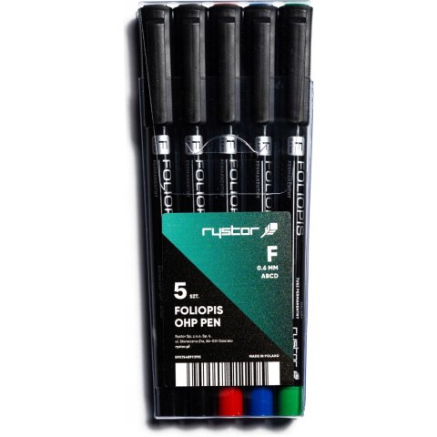 Foliopis FF-6 RYSTOR komplet 5sztuk w etui. 437-528 Foliopis FF-6 RYSTOR komplet 5sztuk w etui. 437-528
