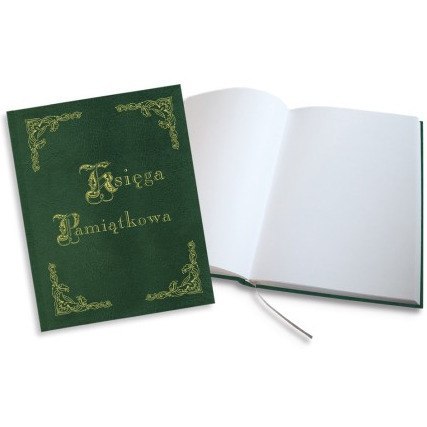 Księga Pamiątkowa złocona zielona 255x320mm 100kartek 319-037 WARTA Księga Pamiątkowa złocona zielona 255x320mm 100kartek 319-037 WARTA