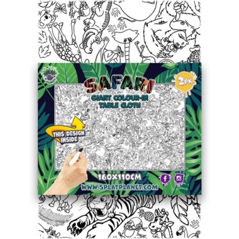 Obrus do kolorowania 160x110cm SAFARI (2szt.) Panta Plast Obrus do kolorowania 160x110cm SAFARI (2szt.) Panta Plast