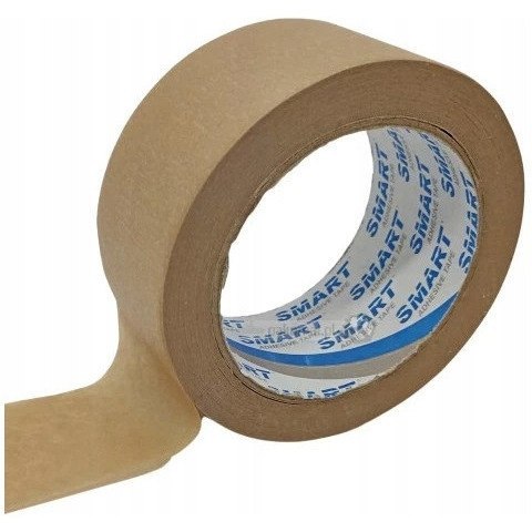 Taśma papierowa 48x50m KRAFT brązowa kauczuk SOLVENT SMART Taśma papierowa 48x50m KRAFT brązowa kauczuk SOLVENT SMART