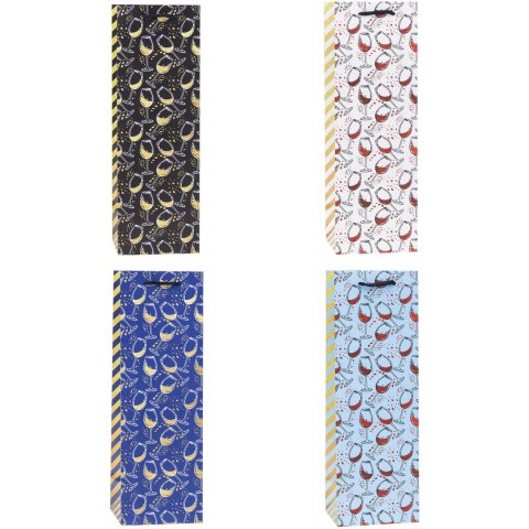 Torebka prezentowa 12x36x9cm TBG-24051-HS-BB ROZETTE Torebka prezentowa 12x36x9cm TBG-24051-HS-BB ROZETTE