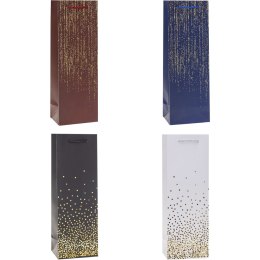 Torebka prezentowa 12x36x9cm na butelkę HS TBG-24029-BB ROZETTE
