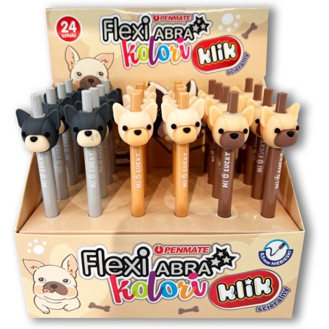 Długopis ścieralny automatyczny Flexi Abra Kolori BULLDOG 0,5mm niebieski TT8826 PENMATE Długopis ścieralny automatyczny Flexi Abra Kolori BULLDOG 0,5mm niebieski TT8826 PENMATE