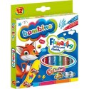 Flamastry brokatowe dla dzieci Zestaw 12 kolorów Pisaki Mazaki BAMBINO St.Majewski