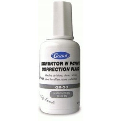 Korektor w butelce GR-20 20ml GRAND 160-1266 Korektor w butelce GR-20 20ml GRAND 160-1266