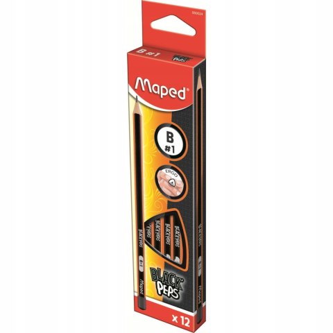 Ołówek drewniany Blackpeps B MAPED 850024 Ołówek drewniany Blackpeps B MAPED 850024