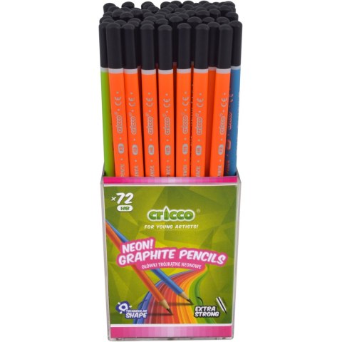 Ołówek trójkątny neonowy HB CRICCO CR312 Ołówek trójkątny neonowy HB CRICCO CR312