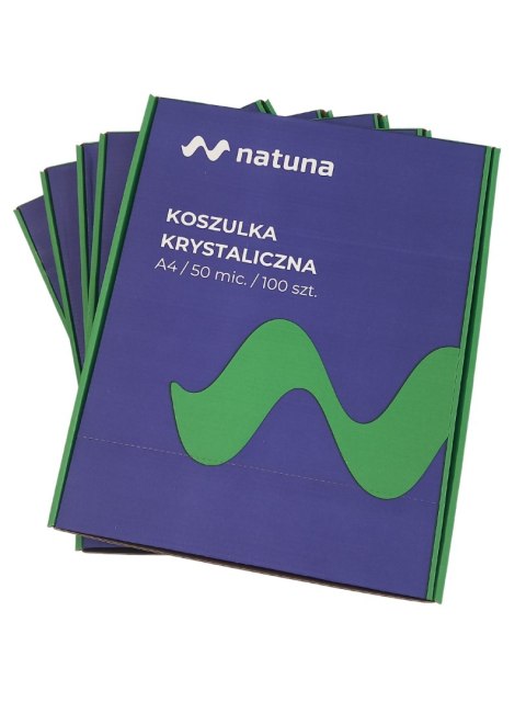 Koszulki krystaliczne na dokumenty A4 50mic 100 sztuk w pudełku NATUNA Koszulki krystaliczne na dokumenty A4 50mic 100 sztuk w pudełku NATUNA