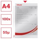 Koszulki krystaliczne na dokumenty A4 55 mic 100 sztuk w pudełku 56066 ESSELTE