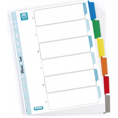 Przekładki kartonowe A4 MYLAR 1-6 kolor OXFORD 100204976 Przekładki kartonowe A4 MYLAR 1-6 kolor OXFORD 100204976