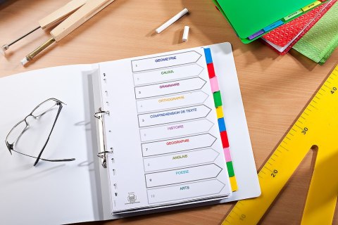 Przekładki kartonowe A4 MYLAR 1-6 kolor OXFORD 100204976 Przekładki kartonowe A4 MYLAR 1-6 kolor OXFORD 100204976