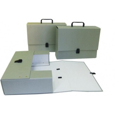 Teczka z rączką MAXI 2 szara 10cm DELFIN Teczka z rączką MAXI 2 szara 10cm DELFIN