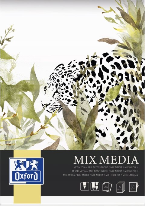 Blok malarski techniczny A4 MIX MEDIA 25 kartek 225g 400166123 OXFORD Blok malarski techniczny A4 MIX MEDIA 25 kartek 225g 400166123 OXFORD