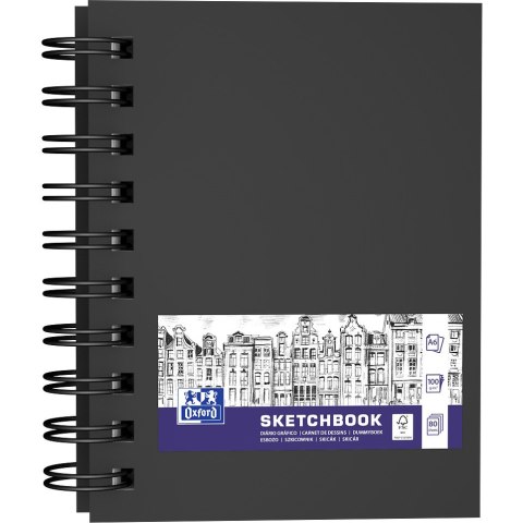 Szkicownik Sketchbook A6 80k 100g czarny 400152649 OXFORD Szkicownik Sketchbook A6 80k 100g czarny 400152649 OXFORD