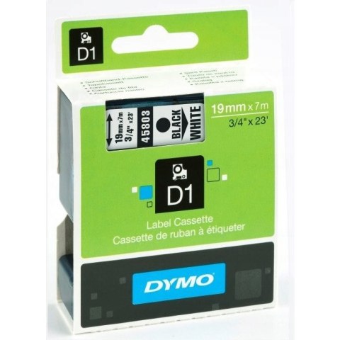 Taśma 19mm/7mm czarny /biała 45803 DYMO S0720830 Taśma 19mm/7mm czarny /biała 45803 DYMO S0720830
