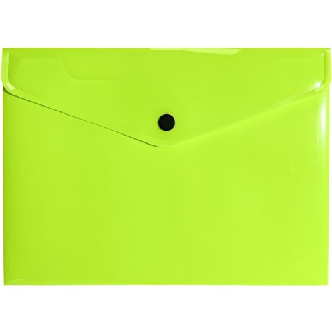 Teczka kopertowa na dokumenty A5 na zatrzask PP neonowy żółty TK-NEON-A5-02 BIURFOL