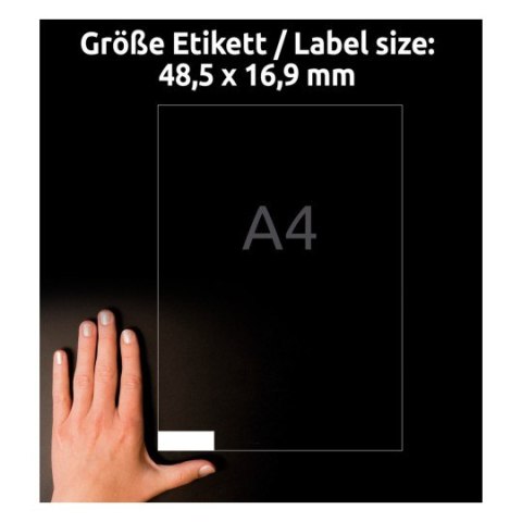 Etykiety białe ULTRA GRIP 48,5x16,9mm (25arkuszy = 1600 atykiet) 4785 AVERY ZWECKFORM Etykiety białe ULTRA GRIP 48,5x16,9mm (25arkuszy = 1600 atykiet) 4785 AVERY ZWECKFORM