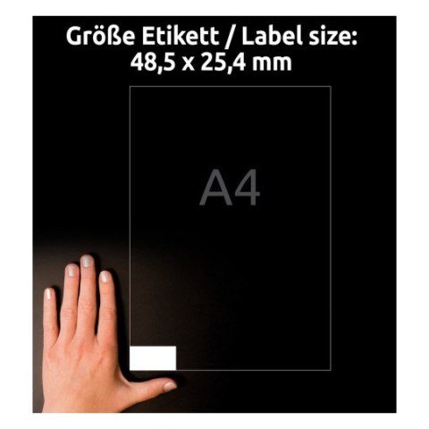 Etykiety białe ULTRAGRIP 48,5x25,4mm (10 arkuszy = 400 etykiet) 6126 AVERY ZWECKFORM Etykiety białe ULTRAGRIP 48,5x25,4mm (10 arkuszy = 400 etykiet) 6126 AVERY ZWECKFORM
