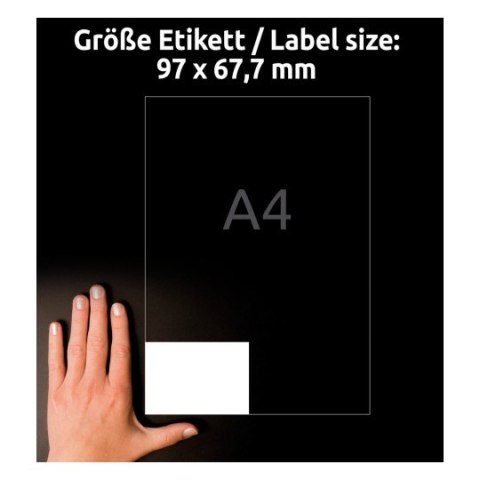 Etykiety białe ULTRAGRIP 97x67,7mm (200 arkuszy = 1600 etykiet) 3660-200 AVERY ZWECKFORM Etykiety białe ULTRAGRIP 97x67,7mm (200 arkuszy = 1600 etykiet) 3660-200 AVERY ZWECKFORM