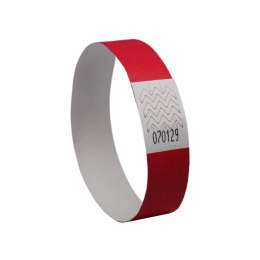 Opaski na rękę 256x19mm (50 arkuszy = 500 opasek) neonowe czerwone TYVRD-50 AVERY